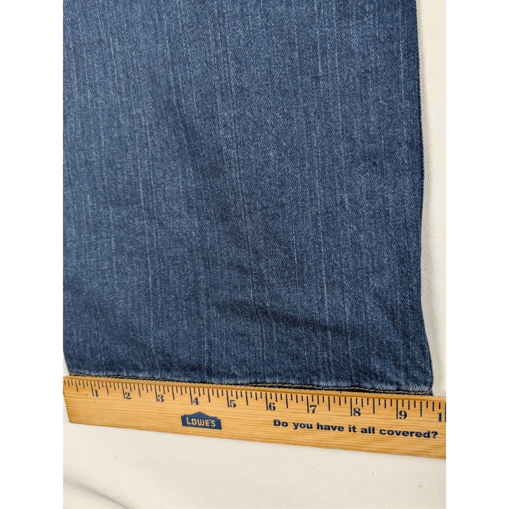Levi Strauss Women's Signature Mid‑Rise Bootcut Jeans 37 Short Blue Stretch - Picture 7 of 11